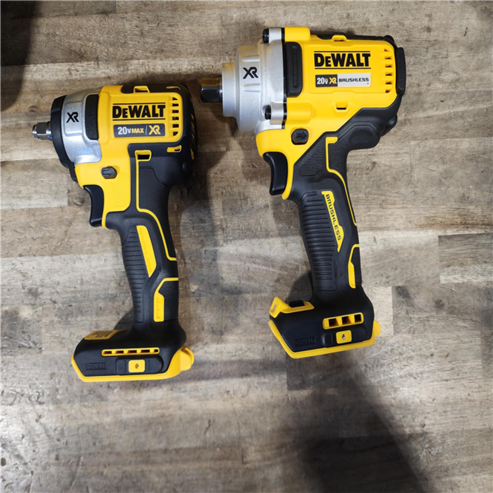 HOUSTON LOCATION - AS-IS (APPEARS LIKE NEW) DEWALT 20V MAX XR Brushless Cordless 2-Tool Impact Wrench Kit