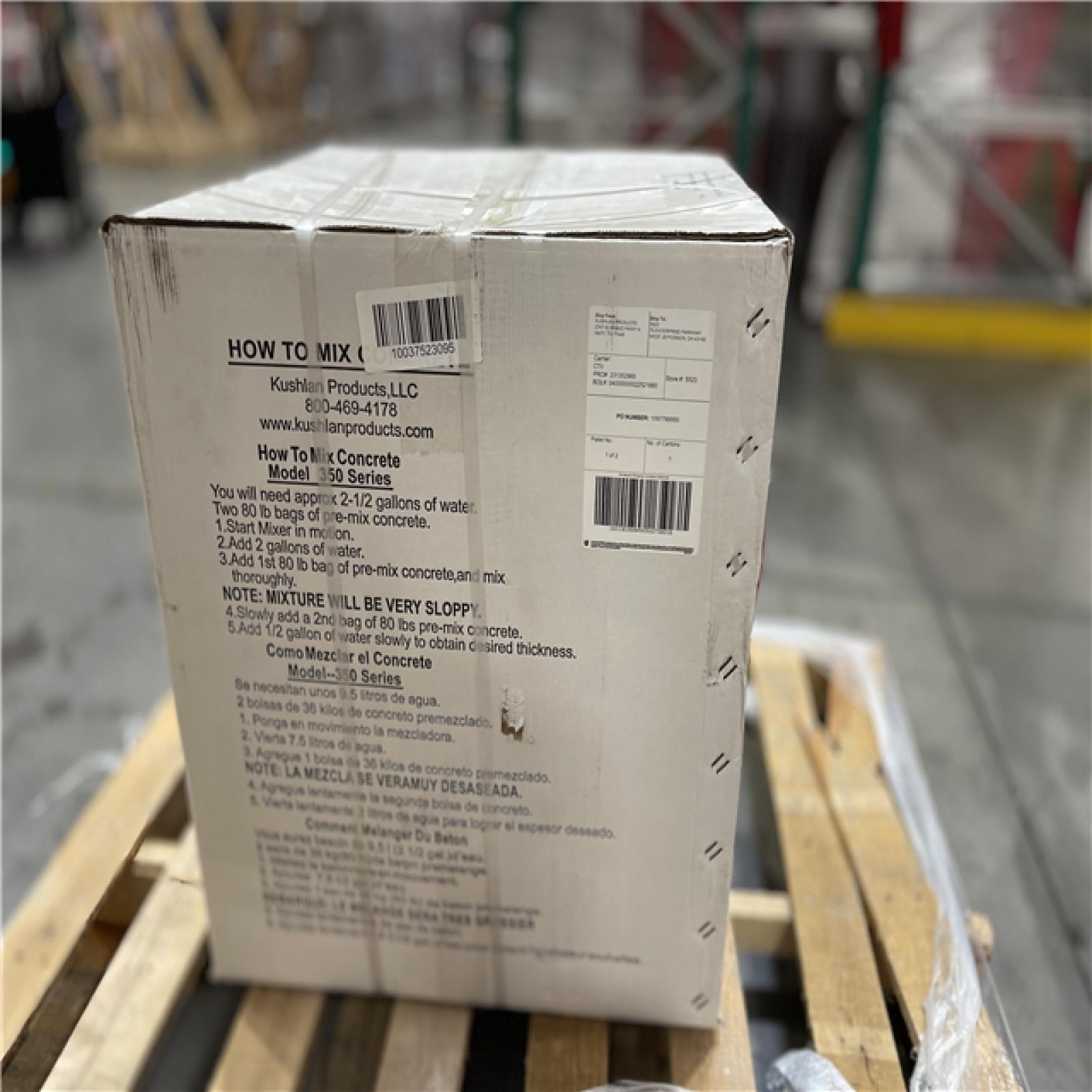 DALLAS LOCATION - KUSHLAN 3.5 cu. ft. 1/2 HP 120-Volt Motor Direct Drive Low Profile Cement Mixer