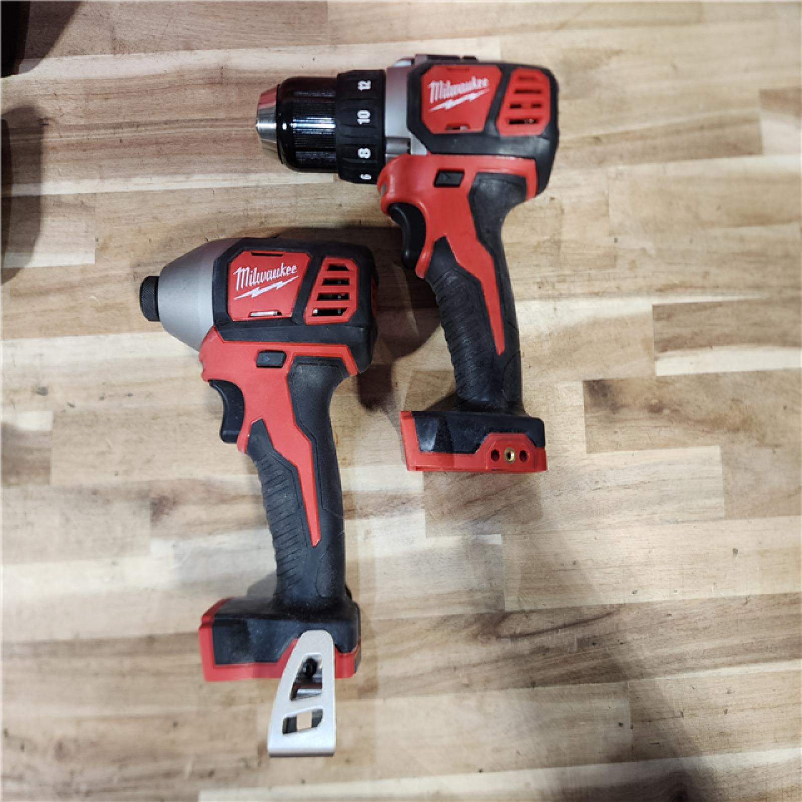 HOUSTON LOCATION - AS-IS Milwaukee  18V Lithium-Ion Cordless Drill Driver/Impact Driver Combo Kit