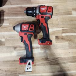 HOUSTON LOCATION - AS-IS Milwaukee  18V Lithium-Ion Cordless Drill Driver/Impact Driver Combo Kit