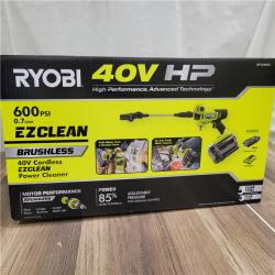 NEW! RYOBI 40V HP Brushless EZClean 600 PSI Cordless Cold Water Power Cleaner Kit