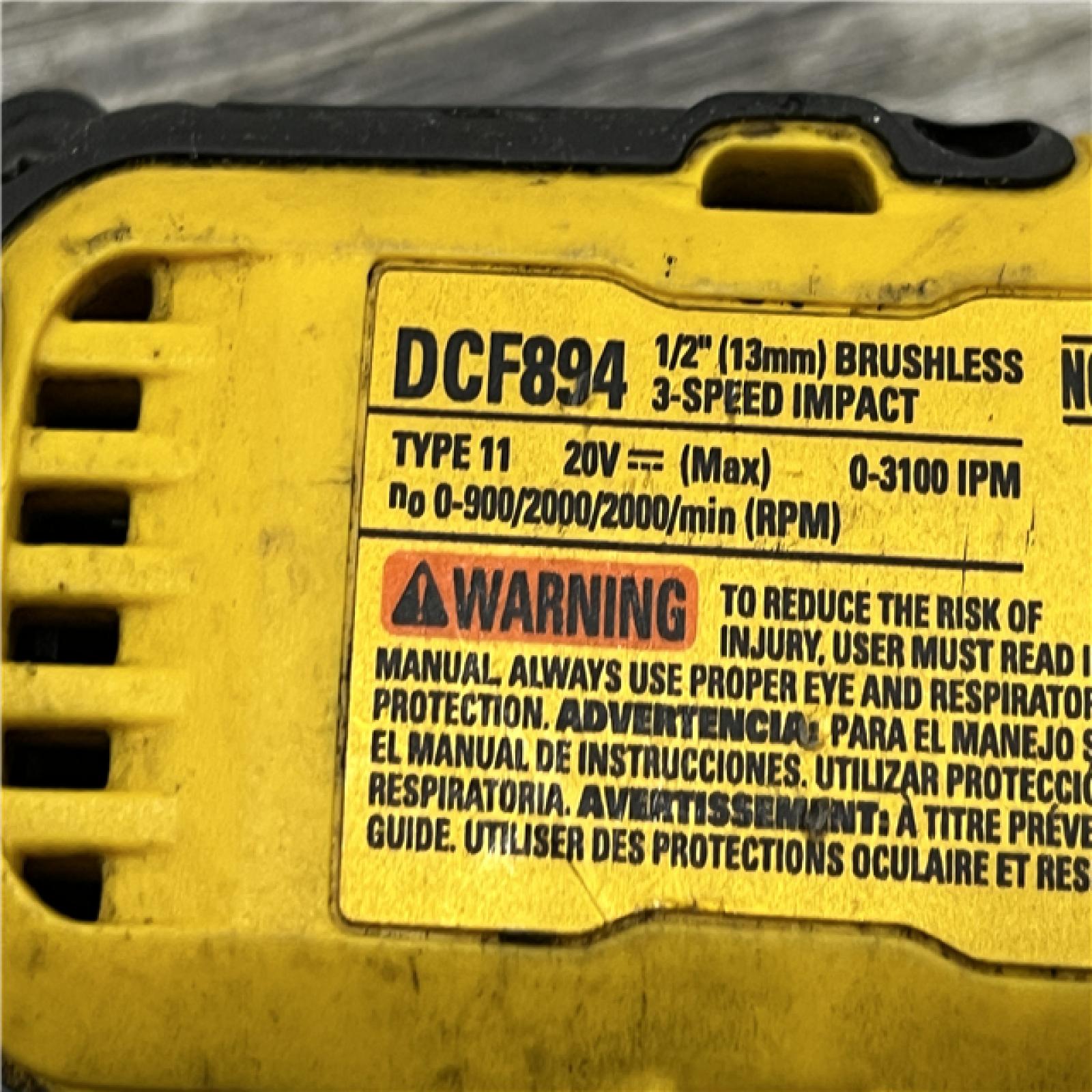 AS-IS DEWALT 20-Volt MAX XR Lithium-Ion Brushless Cordless 1/2 in. Impact Wrench with Detent Pin Anvil (Tool-Only)