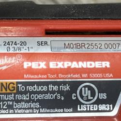 AS-IS Milwaukee Cordless PEX Expansion Tool Kit