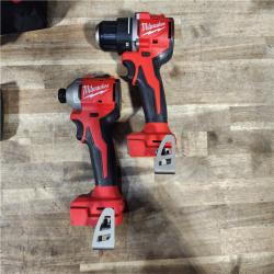 HOUSTON LOCATION - AS-IS M18 18-Volt Lithium-Ion Brushless Cordless Compact Hammer Drill/Impact Combo Kit (2-Tool) with (2) Batteries, Bag