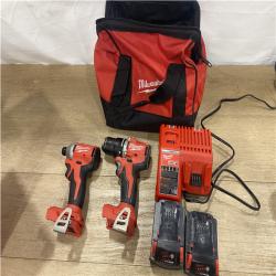 AS-IS Milwaukee 18-Volt Lithium-Ion Brushless Cordless Compact Hammer Drill/Impact Combo Kit