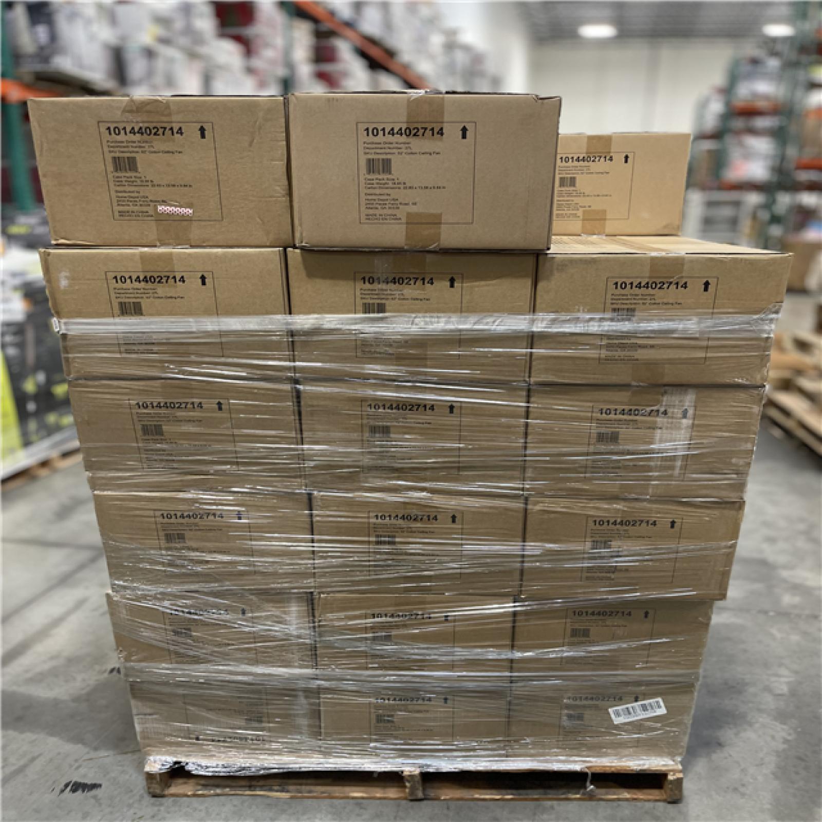 DALLAS LOCATION - Hampton Bay Colton 52 in. Indoor Brushed Nickel Standard Flush Mount Ceiling Fan PALLET -(35 UNITS)