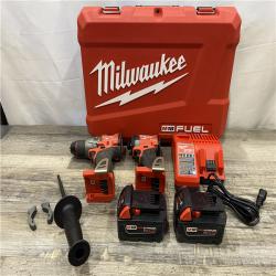 AS-IS Milwaukee FUEL 18V Lithium-Ion Brushless Cordless Hammer Drill and Impact Driver Combo Kit