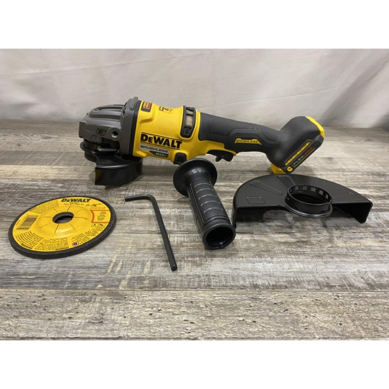 AS-IS DEWALT FLEXVOLT 60V MAX Cordless Brushless 4.5 in. to 6 in. Small Angle Grinder with Kickback Brake (Tool Only)
