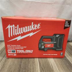 NEW- Milwaukee 18V 1/4 HP Lithium-Ion Cordless Transfer Pump (Tool Only)