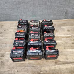 HOUSTON LOCATION - AS-IS MILWAUKEE BATTERY PACK QTY - 15