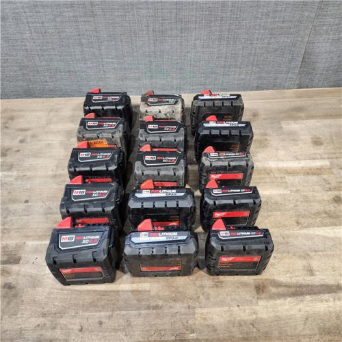 HOUSTON LOCATION - AS-IS MILWAUKEE BATTERY PACK QTY - 15
