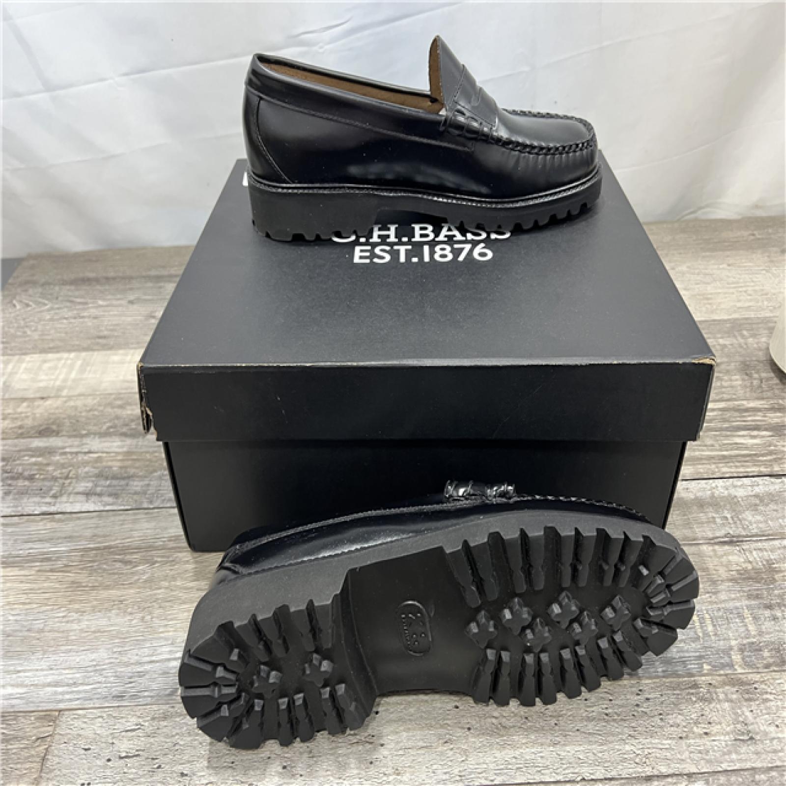 LIKE NEW G.h.bass Men's Larson Lug Weejuns Penny Loafers - Black - SZ 9.5