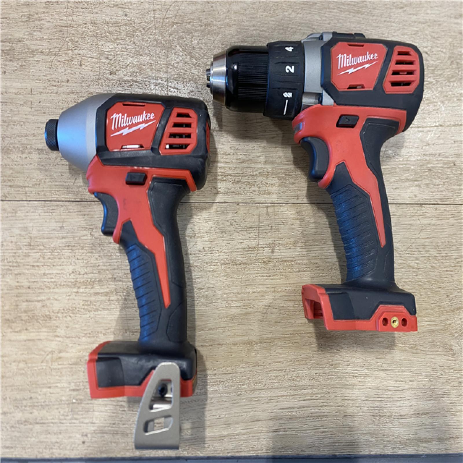 AS-IS Milwaukee 18V Lithium-Ion Cordless Drill Driver/Impact Driver Combo Kit