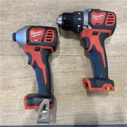 AS-IS Milwaukee 18V Lithium-Ion Cordless Drill Driver/Impact Driver Combo Kit