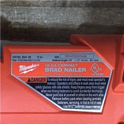 Houston Location AS-IS Milwaukee FUEL 12-Volt Lithium-Ion Brushless Cordless 18-Gauge 1-1/2 in. Compact Brad Nailer (Tool Only)