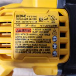 HOUSTON LOCATION - AS - IS DeWalt DCD445B 20V Cordless 7/16  Quick Change Stud & Joist Drill (Tool Only)