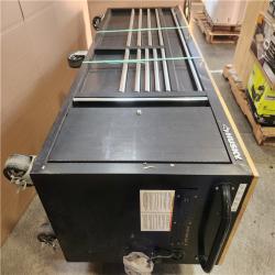 Phoenix AS-IS Husky Standard Duty 72 in. W x 20 in. D 10-Drawer Gloss Black Mobile Workbench Cabinet with Solid Wood Top