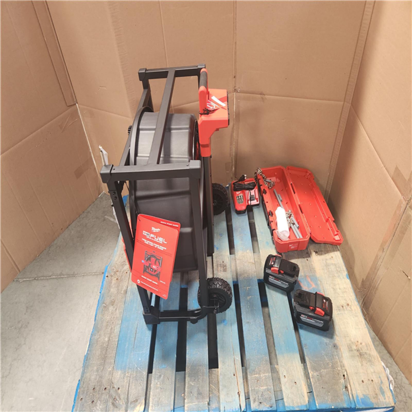 California NEW MILWAUKEE HIGH SPEED CHAIN SNAKE FOR 1-1/2-4 PIPES INCLUDES (2) Batteries & Charger