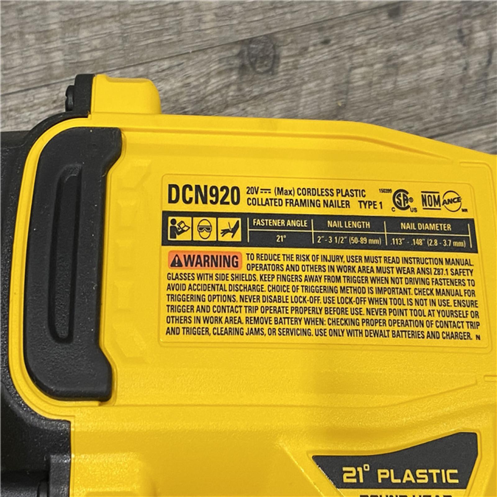 AS-IS DEWALT 20-Volt 21° Cordless Framing Nailer (Tool-Only)