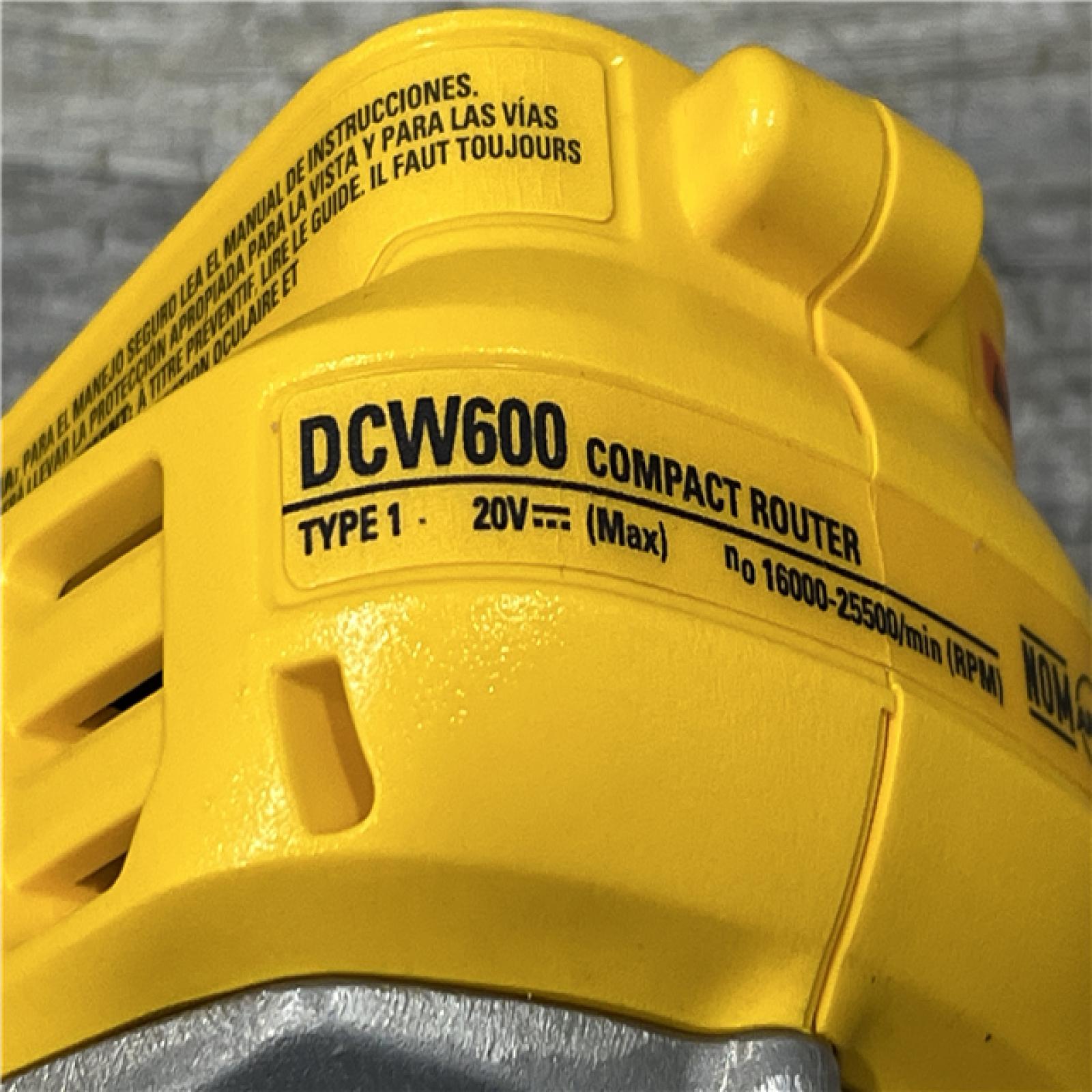 AS-IS DEWALT 20V MAX XR Cordless Brushless Fixed Base Compact Router (Tool Only)