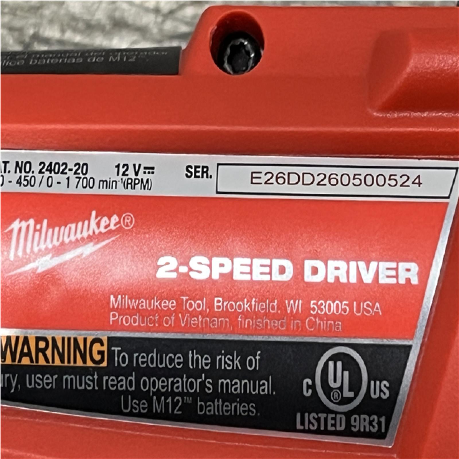 AS-IS Milwaukee FUEL 12-Volt Lithium-Ion Brushless Cordless 1/4 in. Hex 2-Speed Screwdriver Kit
