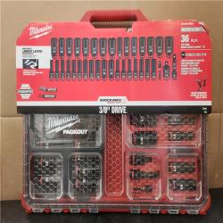 Phoenix NEW Milwaukee SHOCKWAVE Impact-Duty 3/8 in. Drive Metric and SAE Deep Well Impact PACKOUT Socket Set (36-Piece) (SEALED)