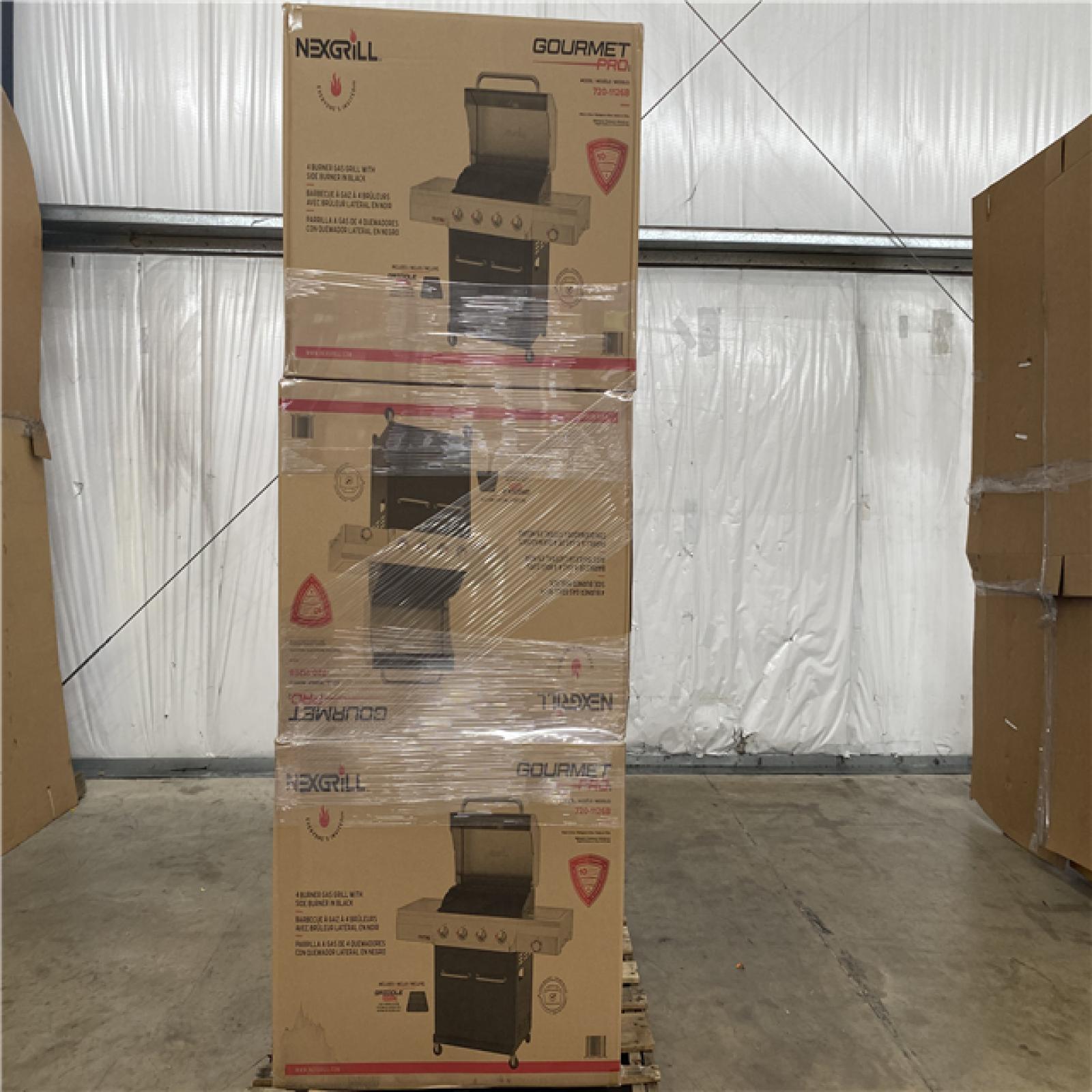 Houston Location - AS-IS Nexgrill 4 Burner Gas Grill with Side Burner in Black