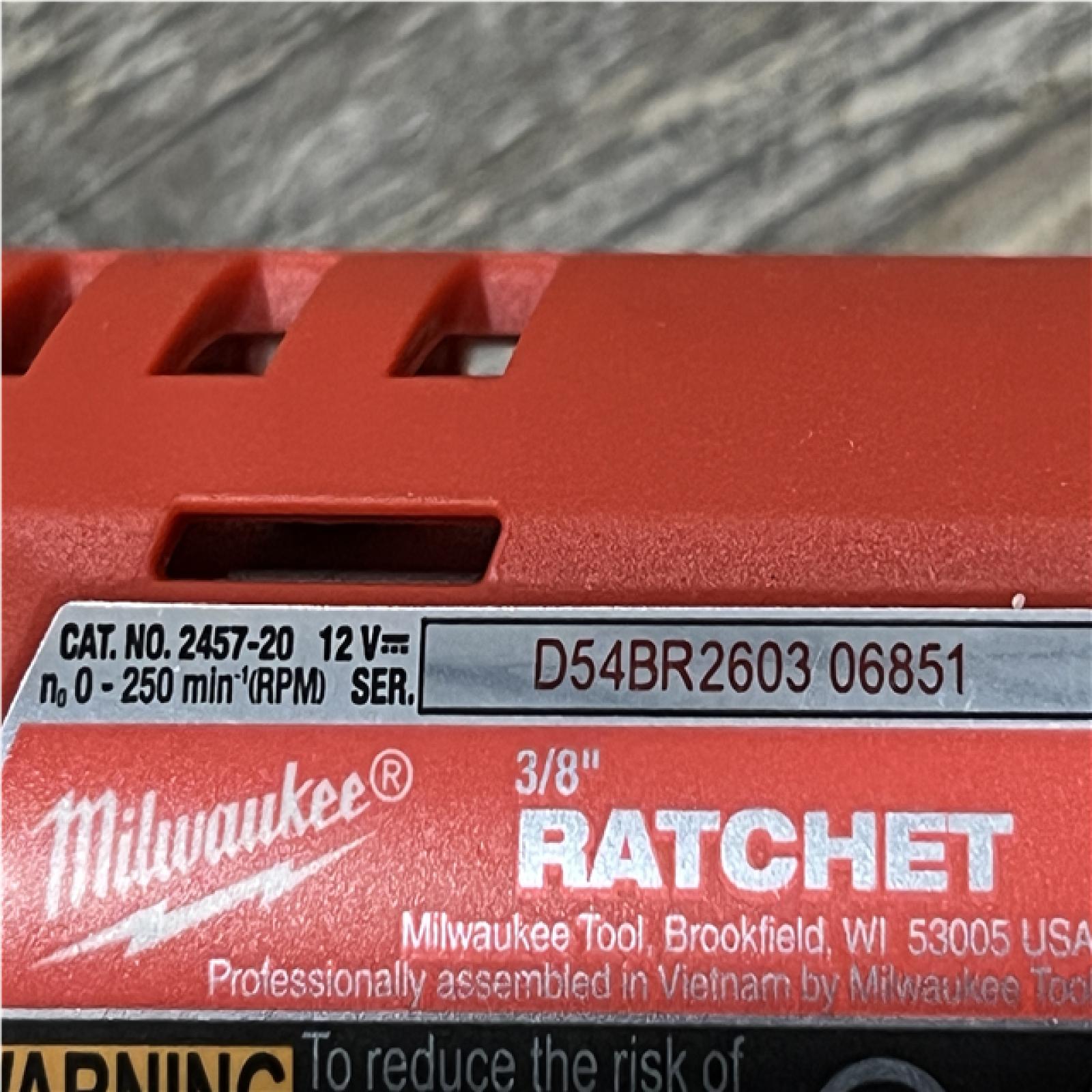 AS-IS Milwaukee 12V Lithium-Ion Cordless 3/8 in. Ratchet (Tool-Only)