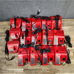 HOUSTON LOCATION - AS-IS MILWAUKEE BATTERY CHARGER PACK QTY - 15
