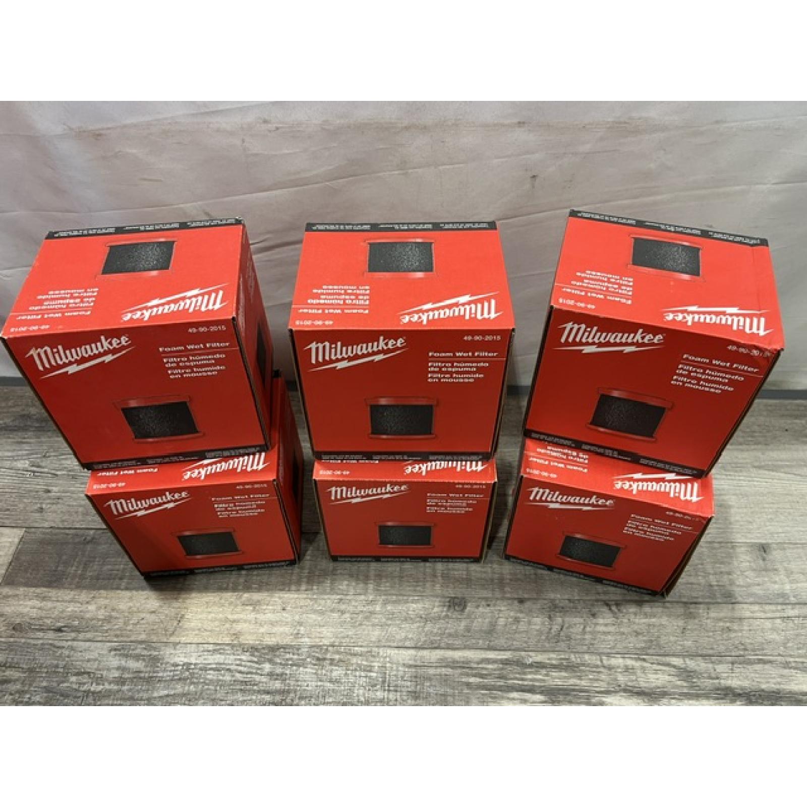 NEW -  Milwaukee Foam Wet Filter (Lot Of 6)