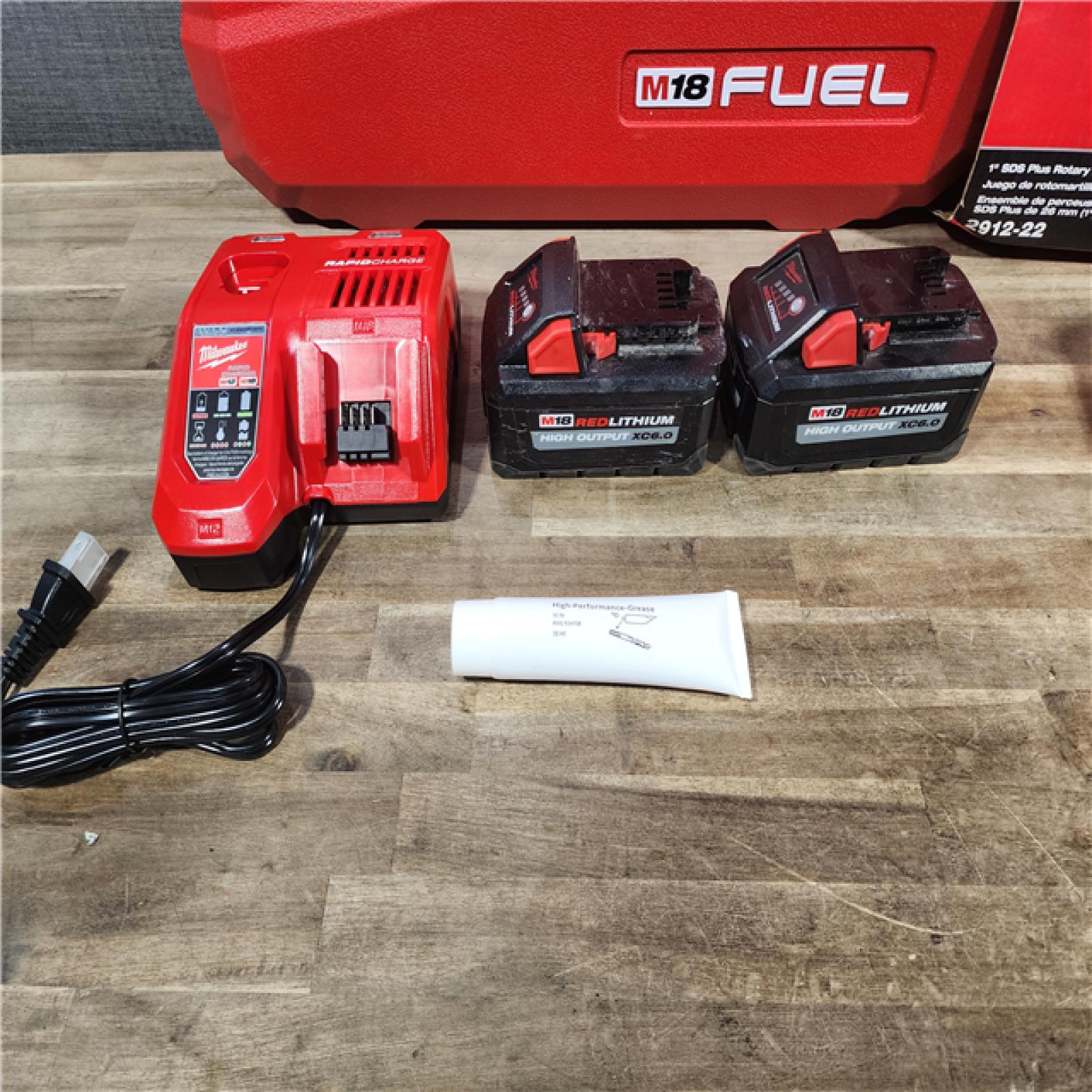 HOUSTON LOCATION - AS-IS Milwaukee 2912-22 M18 Fuel 18V 1  SDS Plus Rotary Hammer with Battery & Charger