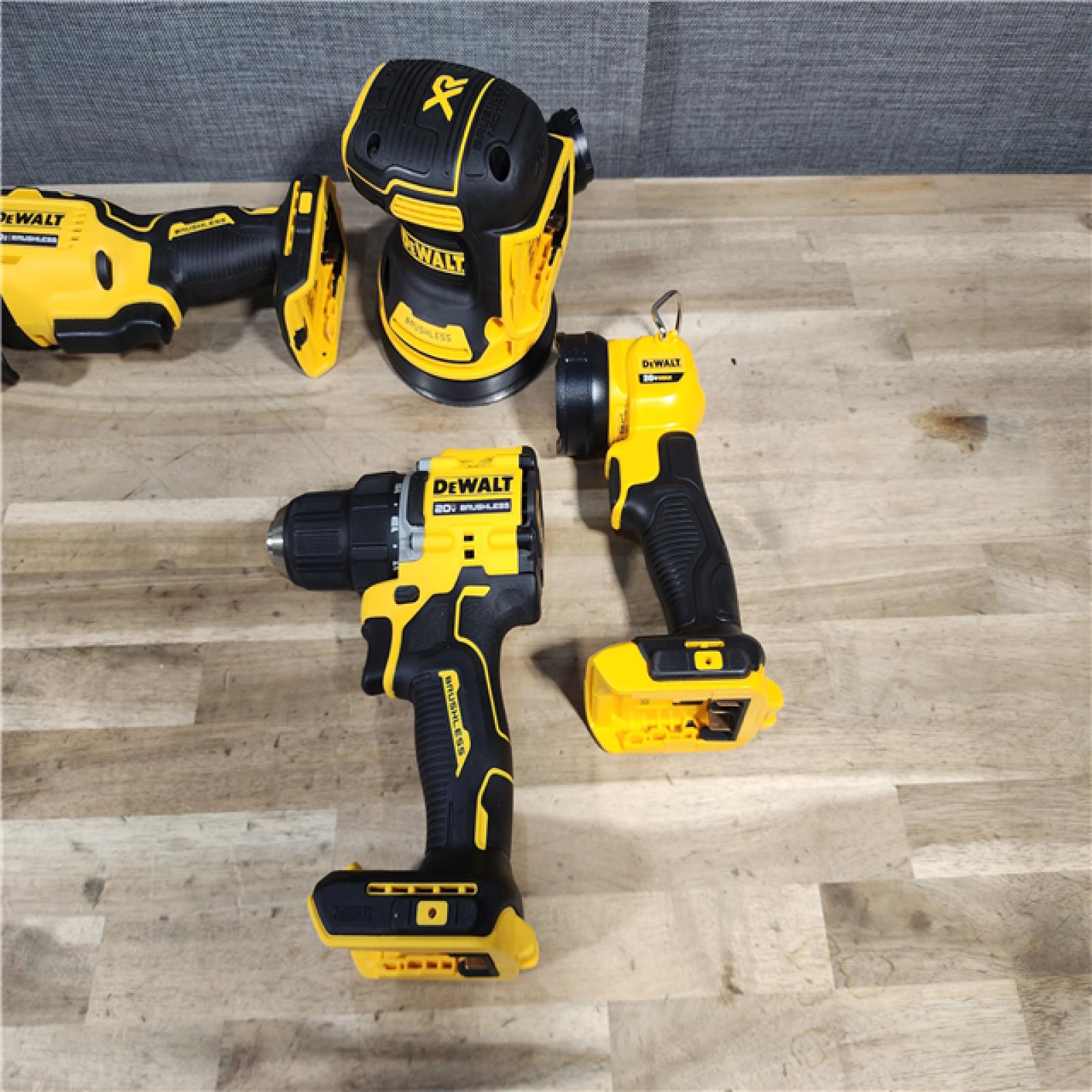 HOUSTON LOCATION - AS-IS DEWALT 20-Volt MAX Lithium-Ion Cordless 4-Tool Combo Kit with 2.0 Ah Battery, 3.0 Ah Battery and Charger