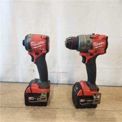AS-IS- Milwaukee FUEL 18V Lithium-Ion Brushless Cordless Hammer Drill and Impact Driver Combo Kit