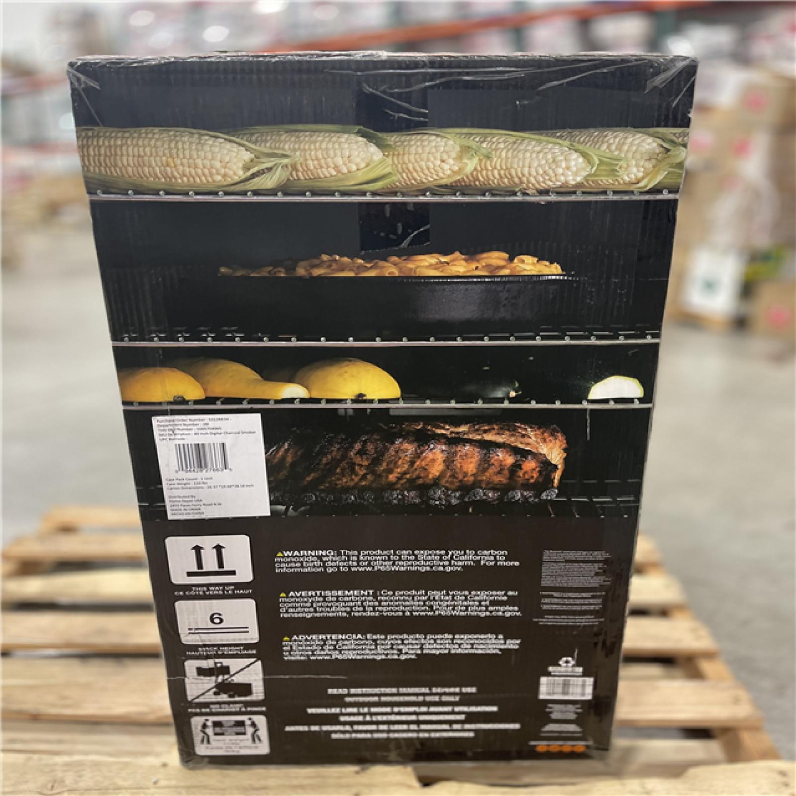 DALLAS LOCATION -Masterbuilt 40in. Digital Charcoal Smoker in Gray , 1320 sq. in. of Cooking Space