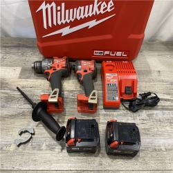 AS-IS Milwaukee FUEL 18V Lithium-Ion Brushless Cordless Hammer Drill and Impact Driver Combo Kit