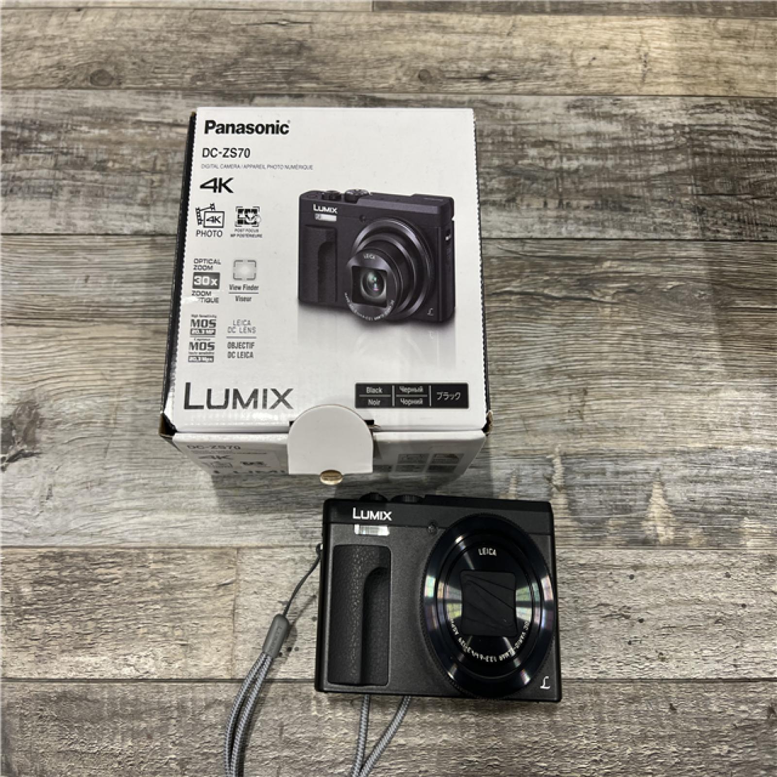 As-IS Panasonic Lumix DC-ZS70 Digital Camera, Black