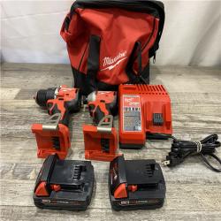 AS-IS Milwaukee 18V Lithium-Ion Brushless Cordless Compact Drill/Impact Combo Kit