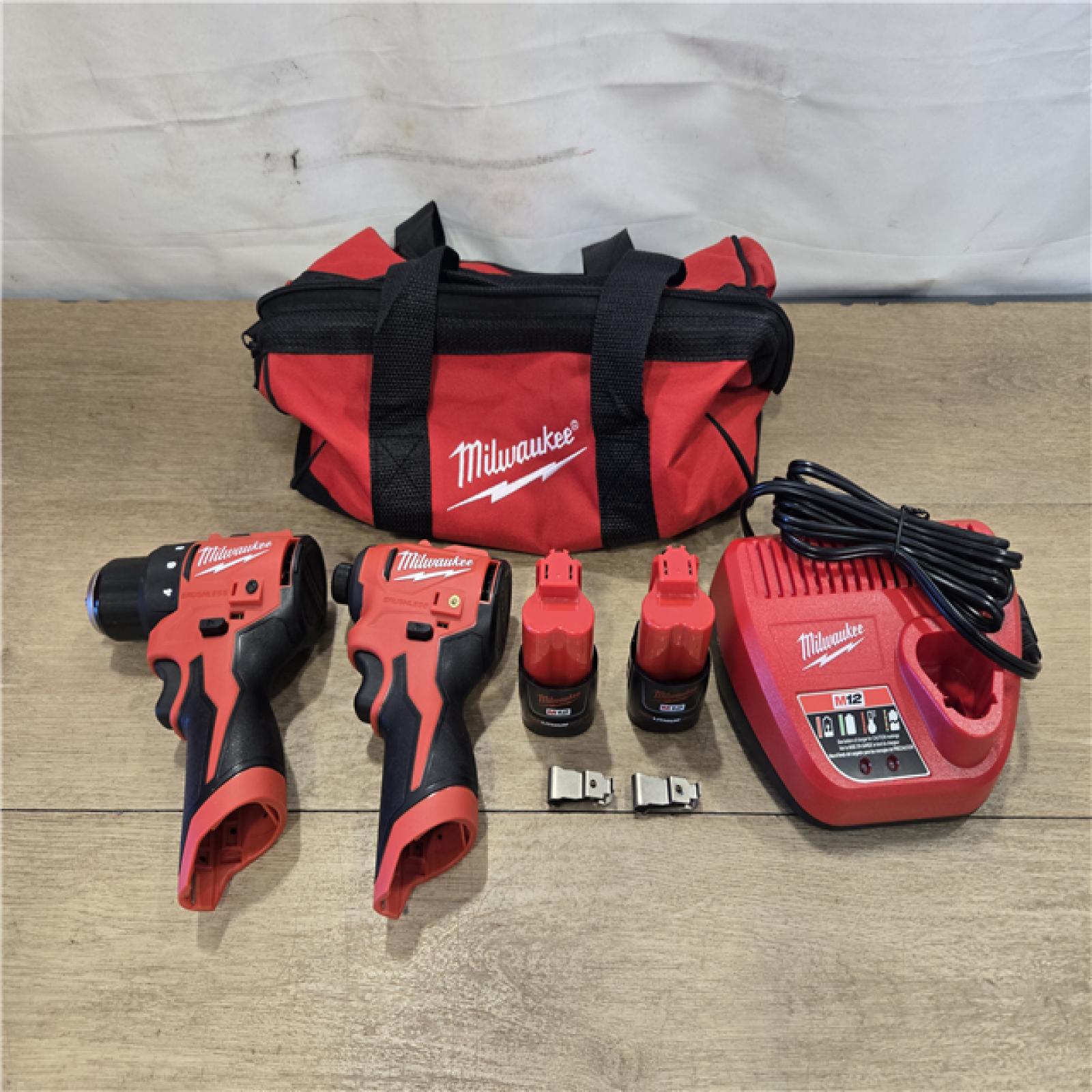 AS-IS Milwaukee 12V Cordless Subcompact Drill and Impact Driver Combo Kit
