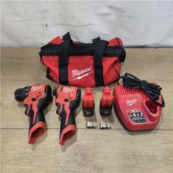 AS-IS Milwaukee 12V Cordless Subcompact Drill and Impact Driver Combo Kit