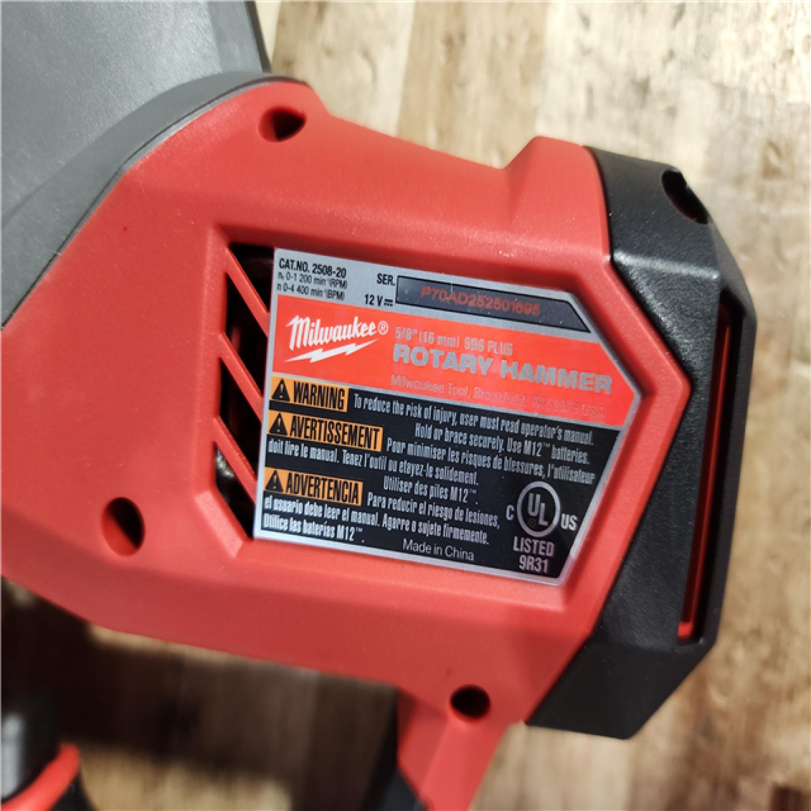 HOUSTON LOCATION - AS - IS Milwaukee  FUEL 12V Lithium-Ion Brushless Cordless 5/8 in. SDS-Plus Rotary Hammer Drill (Tool-Only)