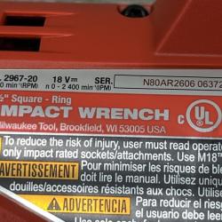 AS-IS Milwaukee FUEL 18V Lithium-Ion Brushless Cordless 1/2 in. Impact Wrench with Friction Ring (Tool-Only)