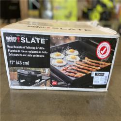 DALLAS LOCATION - Weber Slate Tabletop Griddle 1-Burner Liquid Propane Gas Portable 17 in. Flat Top Grill in Black