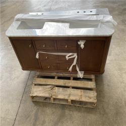 Houston Location - AS-IS Home Decorator Collection Collette 60in. Free Standing Mounted Vanity
