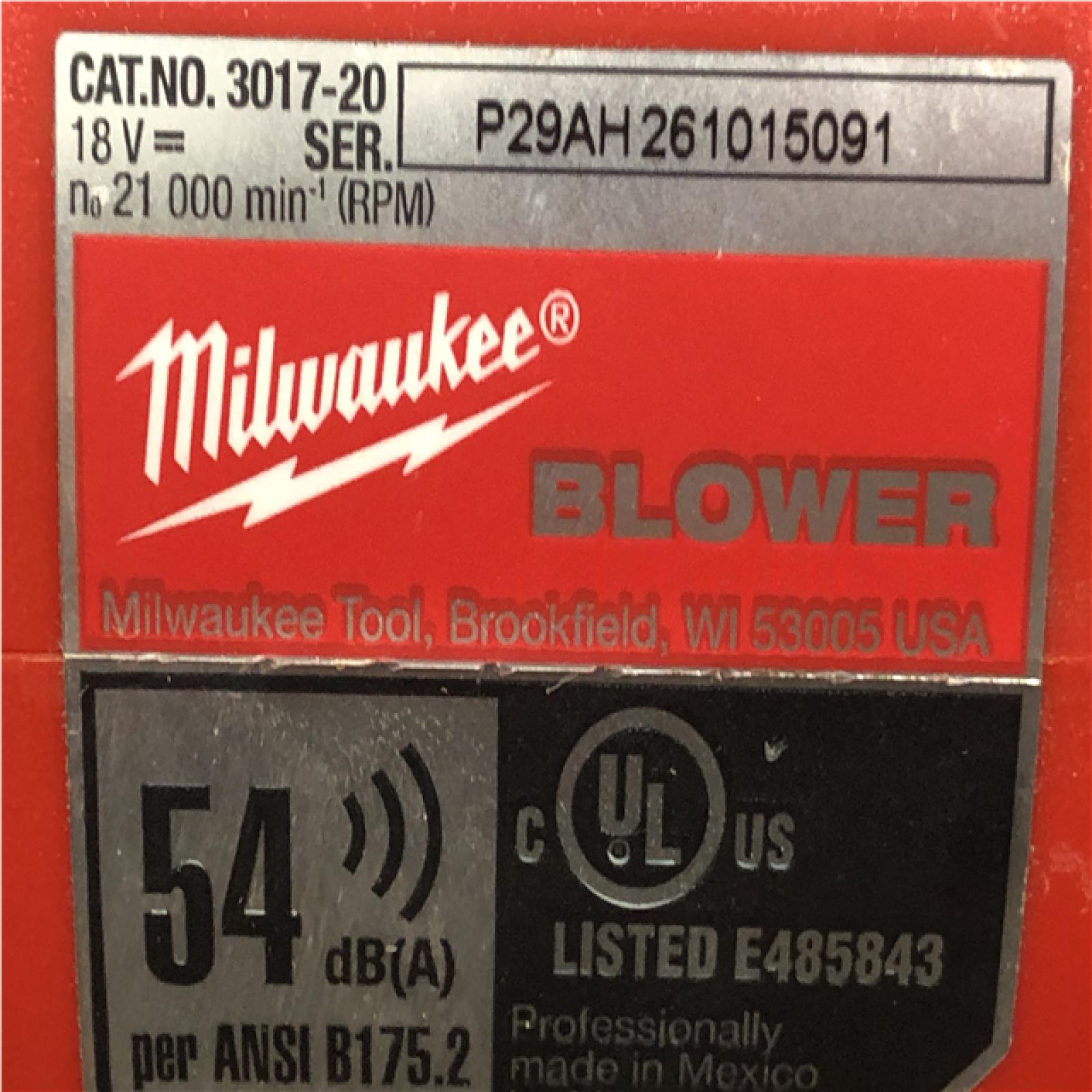 AS-IS Milwaukee FUEL 120 MPH 500 CFM 18V Lithium-Ion Brushless Cordless Handheld Blower (Tool-Only)