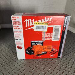 Houston location- AS-IS Milwaukee M18 18V Lithium-Ion Dual Bay Rapid Battery Charger W/ (2) 8Ah HIGH OUTPUT Batteries