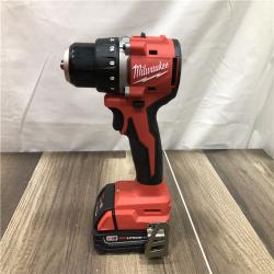 AS-IS Milwaukee 18V Lithium-Ion Brushless Cordless 1/2 in. Compact Drill/Driver Kit