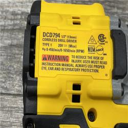 AS-IS DEWALT Atomic 20V Lithium-Ion Cordless Compact 1/2 in. Drill/Driver Kit