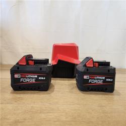 AS-IS- Milwaukee 18V Lithium-Ion REDLITHIUM FORGE 8.0 Ah Battery Pack with 18V Super Charger