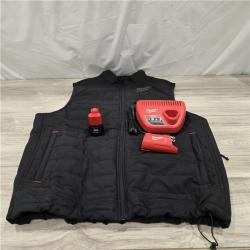 AS-IS Milwaukee Black Large M12 Heated Axis Vest Kit