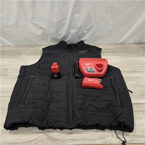 AS-IS Milwaukee Black Large M12 Heated Axis Vest Kit